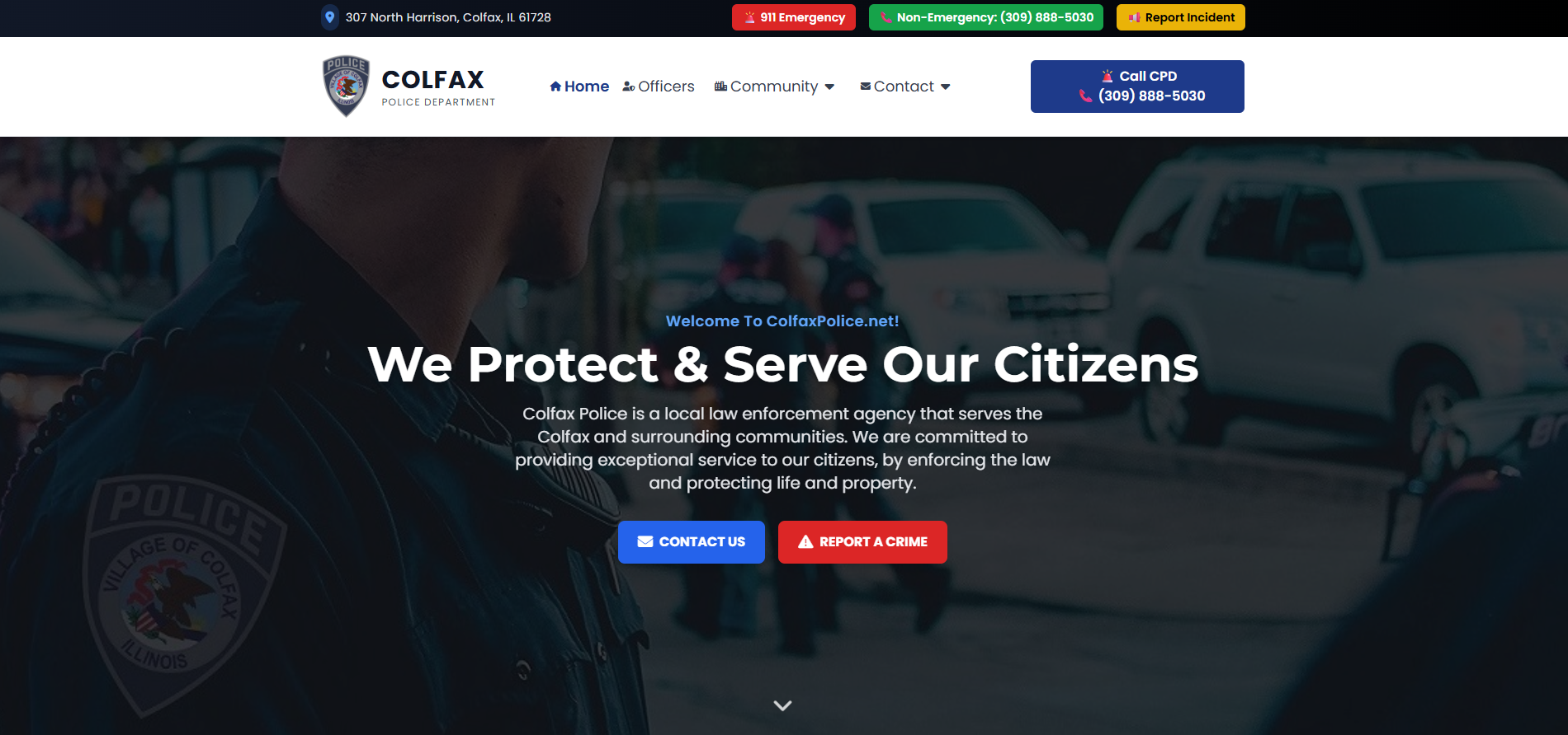 Colfax Police Department screenshot