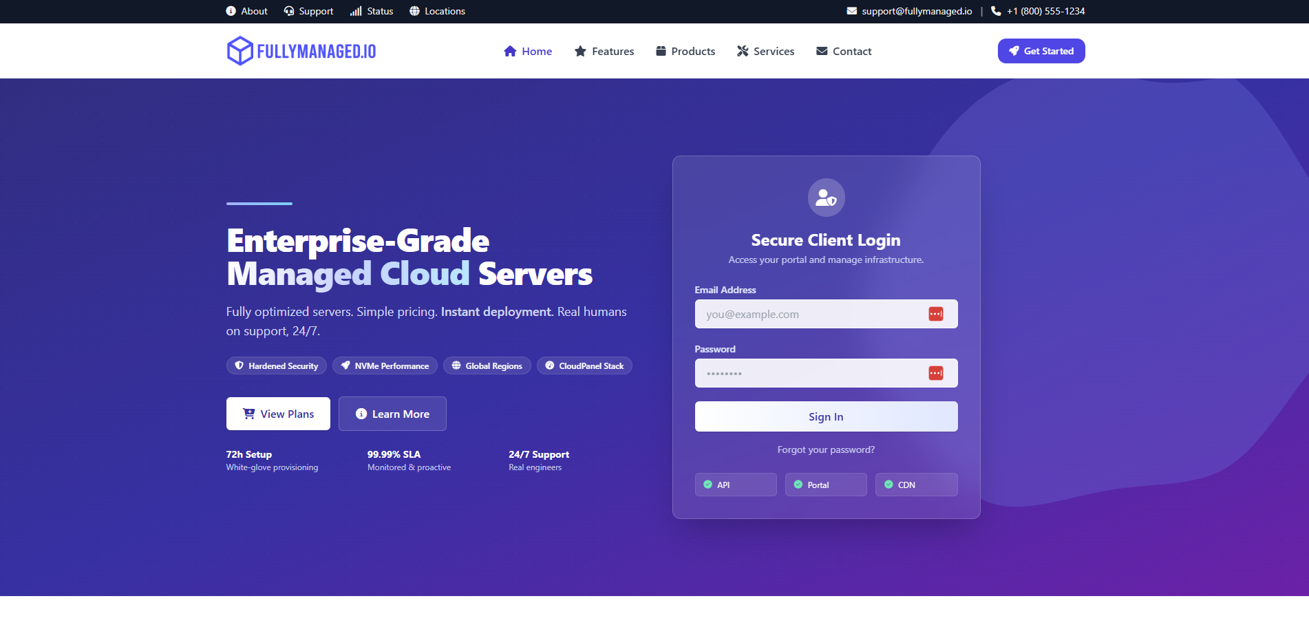 FullyManaged.io screenshot