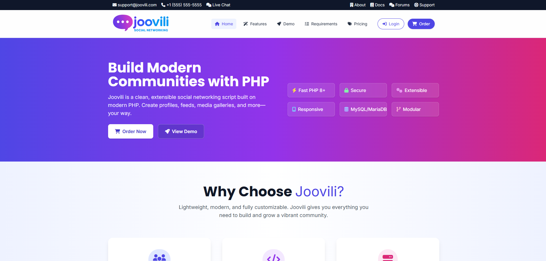 Joovili.com screenshot