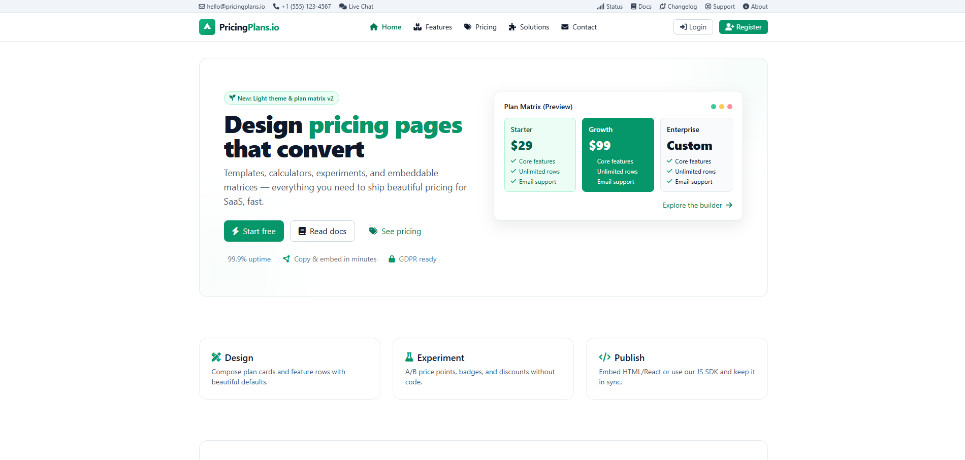 PricingPlans.io screenshot